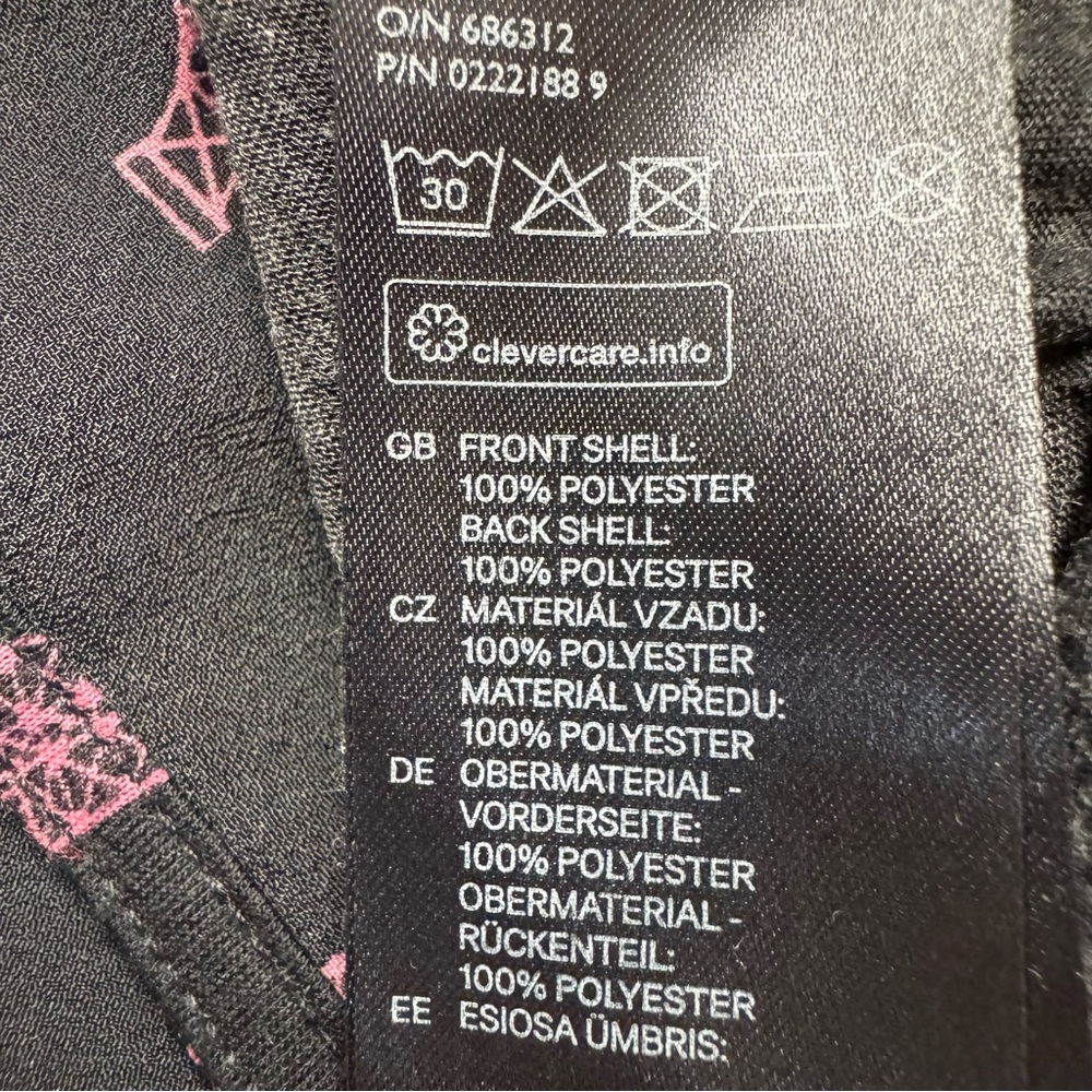 H&M Pink & Black Eiffel Tower‎ Sleeveless Button-down Top Size S #256 - Picture 5 of 6